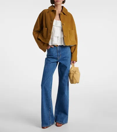 Dorothee Schumacher Buttoned Patch-pocket Jacket In Brown