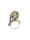 ALEXANDER MCQUEEN piercing skull ring,455122I153U11778706