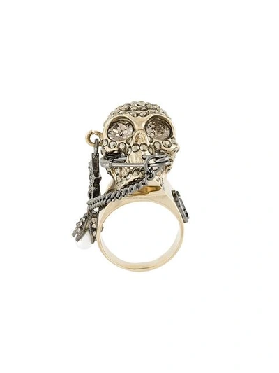 Alexander Mcqueen Piercing Skull Ring