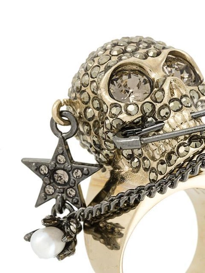Shop Alexander Mcqueen Piercing Skull Ring