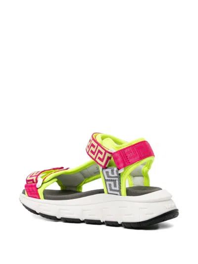 Versace Greca Sandals In Multi