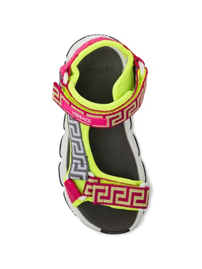 Versace Greca Sandals In Multi