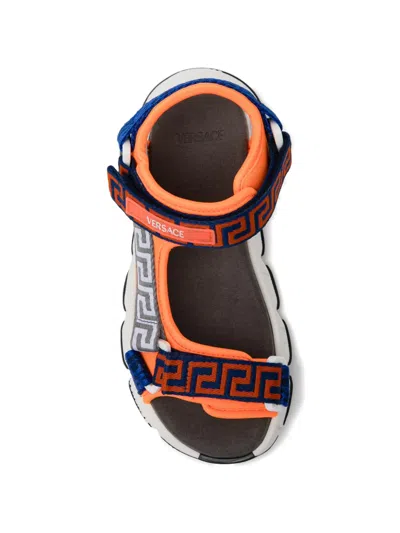 Versace Greca Sandals In Multi