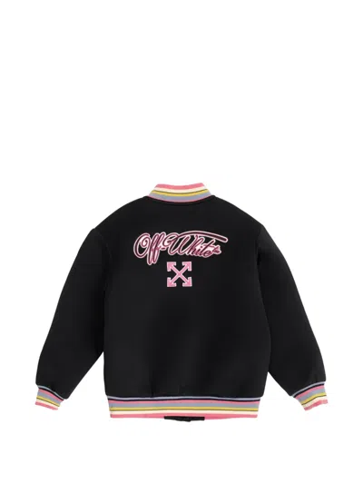 Off-white Embroidered Jacket In Black