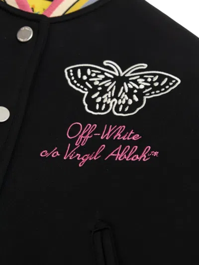 Off-white Embroidered Jacket In Black