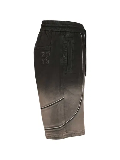 Off-white Drawstring Athletic Shorts In Black