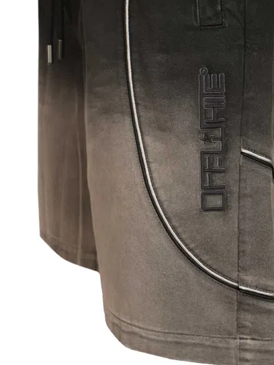 Off-white Drawstring Athletic Shorts In Black