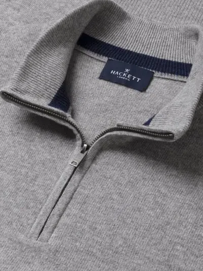 Hackett Half-zip Sweater In Gray