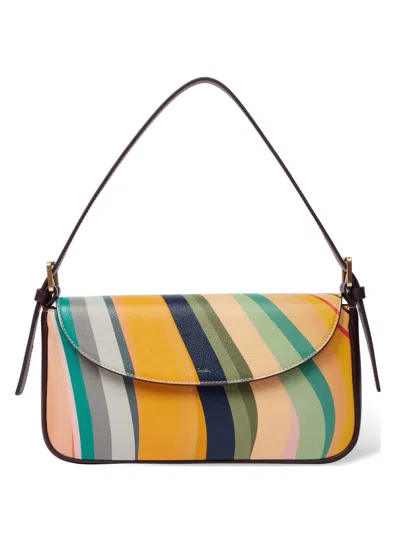 Paul Smith Swirl Leather Shoulder Bag In Multi