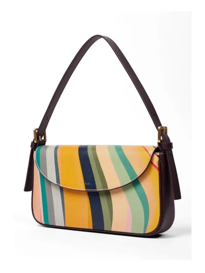Paul Smith Swirl Leather Shoulder Bag In Multi