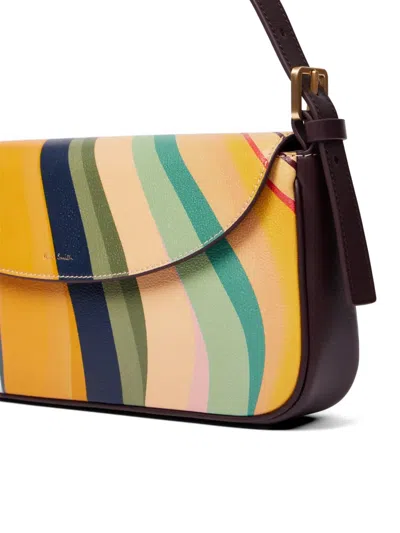 Paul Smith Swirl Leather Shoulder Bag In Multi
