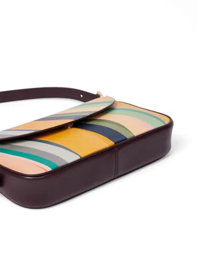 Paul Smith Swirl Leather Shoulder Bag In Multi