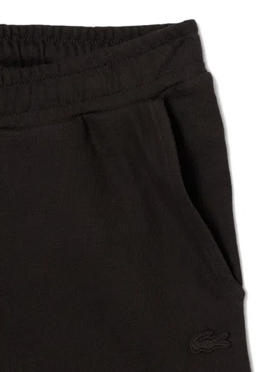Lacoste Elasticated Jersey Shorts In Brown