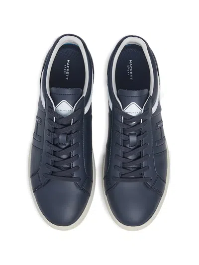 Hackett Stripe Logo Sneakers In Blue