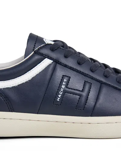 Hackett Stripe Logo Sneakers In Blue