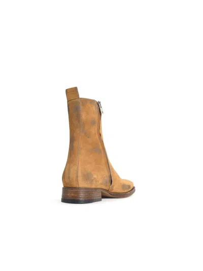 Acne Studios Distressed Suede Ankle Boots In Brown