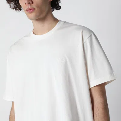 Y-3 Regular Fit Crew Neck Short Sleeve T-shirt In White