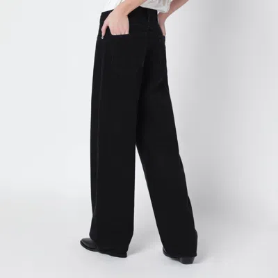 Agolde Arc Criss Cross Asymmetric Straight-leg Jeans In Black