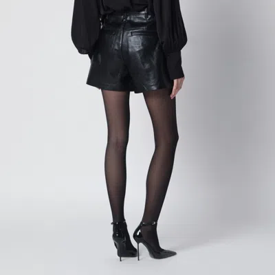 Anine Bing Carmen Recycled Leather Shorts In Black