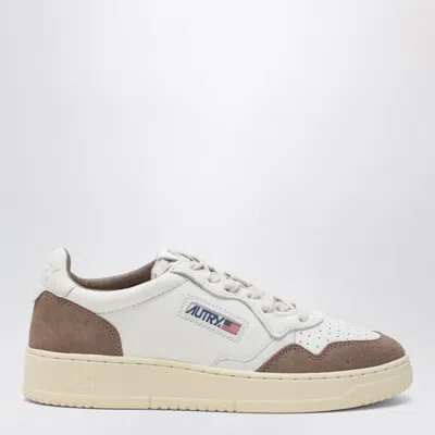 Autry 'medalist' White Low Top Sneakers With Logo Patch On Tongue And Side In Leather Blend Woman