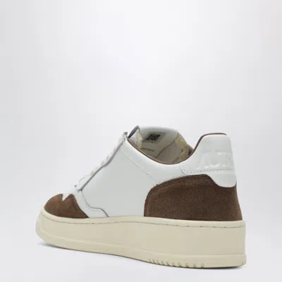 Autry 'medalist' White Low Top Sneakers With Logo Patch On Tongue And Side In Leather Blend Woman