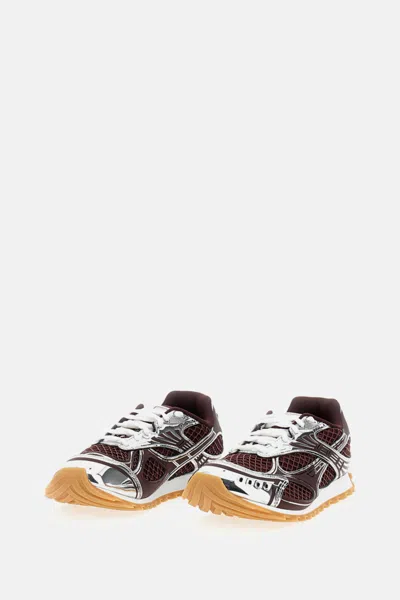 Bottega Veneta Men Fondant And Silver Technical Fabric And Mesh Orbit Sneakers In Multi