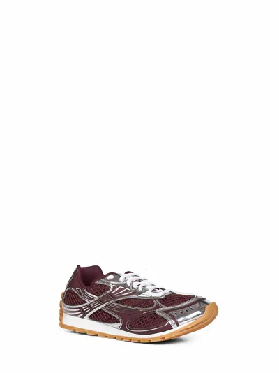 Bottega Veneta Men Fondant And Silver Technical Fabric And Mesh Orbit Sneakers In Multi