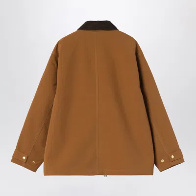 Carhartt Long-sleeved Zip-up Jacket In Brown