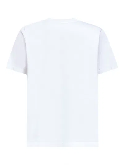 Casablanca Graphic Print Organic Cotton T-shirt With Ribbed Neckline In Multi