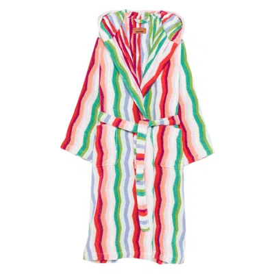 Missoni Hooded Stripe-pattern Bath Robe In Multi