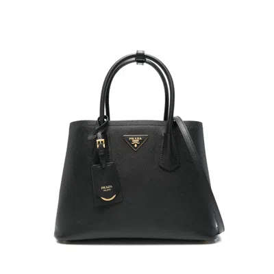 Prada Galleria Medium Saffiano Leather Bag In Black