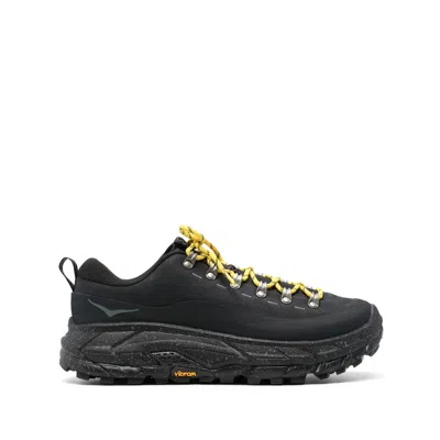 Hoka Tor Summit Rubber-trimmed Nubuck And Mesh Sneakers In Black