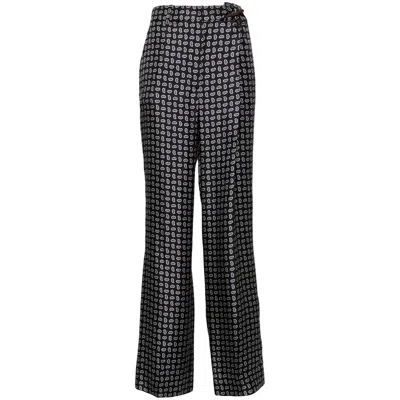Prada High-waist Twill Pants In Black