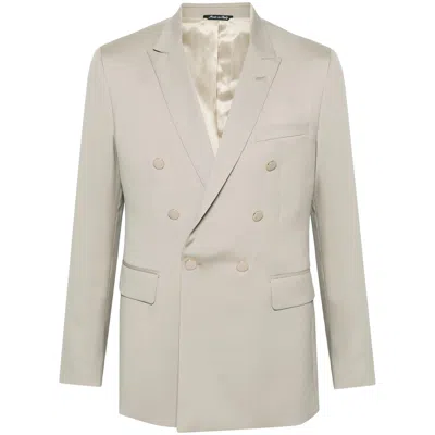 Eraldo Double-breasted Blazer In Neutral