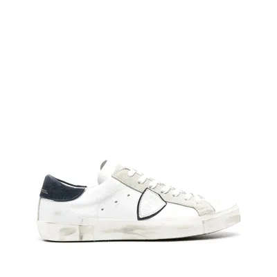 Philippe Model Low Paris Sneakers Black Heel Tab In White