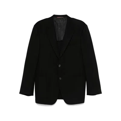 Canali Wool-twill Blazer In Black