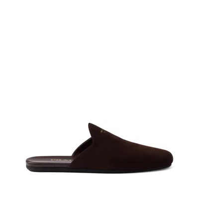 Prada Round Toe Flat Slippers In Multi