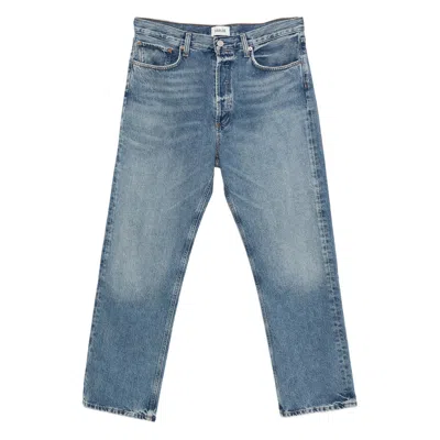Agolde Magnus Button Jeans In Blue