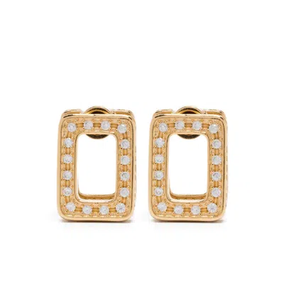 Marni Square-frame Diamond Earring In White