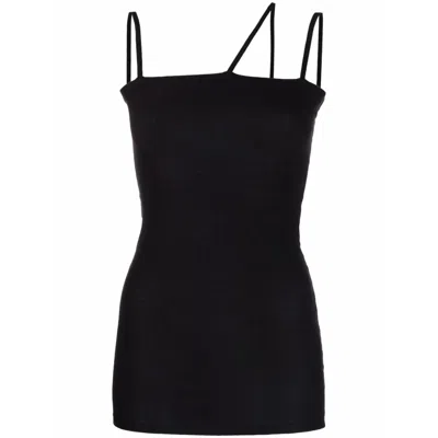 Baserange Crossover-strap Vest Top In Black