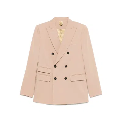 Max Mara Double-breasted Blazer In Pink