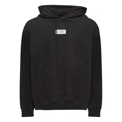Mm6 Maison Margiela Cotton Sweatshirt For Men In Black