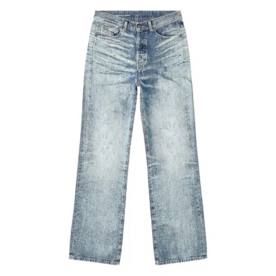 Diesel 1971 D-sent Acid-wash Distressed Jeans In Blue