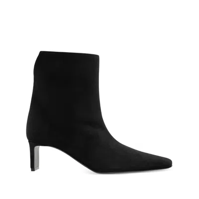 Khaite Refined Mini Ankle Boots With Sleek Blade Heel In Black