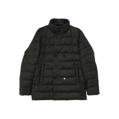 Duno Button-down Padded Jacket In Black