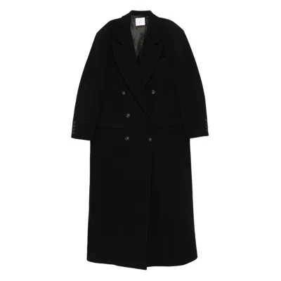 Le Sully Studio Double-breasted Coat In Black