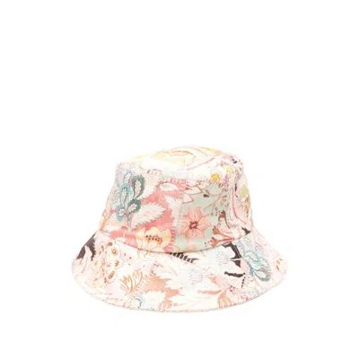 Zimmermann Patchwork Floral Hat In Multi