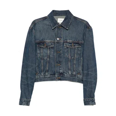 Frame The Curve Denim Jacket In Blue