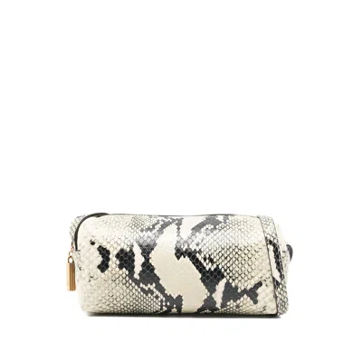 Khaite Mini Kye Snakeskin Embossed Leather Crossbody Bag In Burgundy