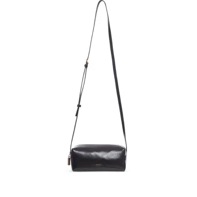 Khaite Kye Mini Calfskin Leather Crossbody Bag In Black